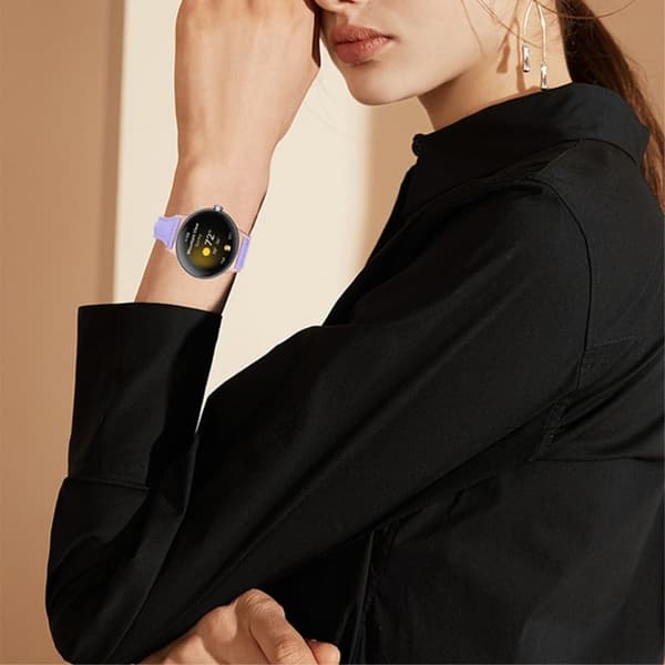 Google Pixel Watch Klockarmband i äkta läder - Lila Lila