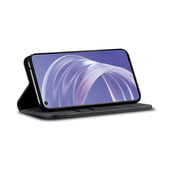 Jeans Samsung Galaxy A73 flip etui - Sort Black