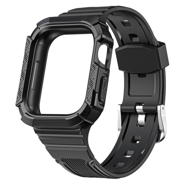 Apple Watch (41mm) dobbeltfarvet cover med urrem - Sort / Sort Black