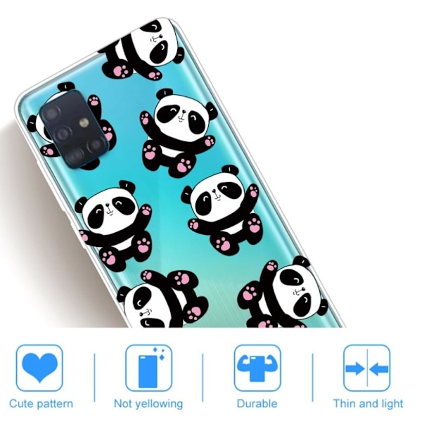 Deco Samsung Galaxy A51 cover - Panda Multicolor