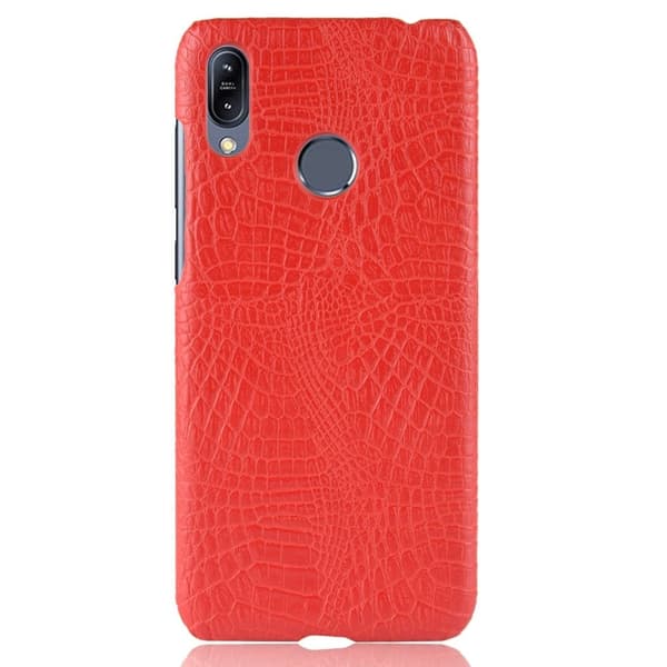 Asus ZenFone Max (M2) trykt mønster læder flip etui - Rød Red