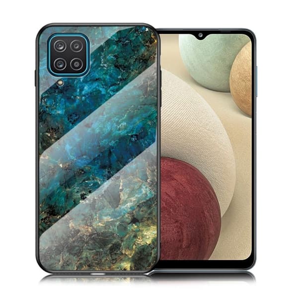 Fantasy Marble Samsung Galaxy A12 5G Deksel - Smaragd Klinkekule Green