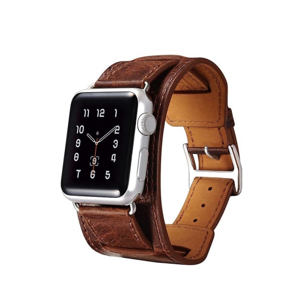 iCarer Quadri Apple Watch Series 5 40mm Genuine Leather Band - C Brun