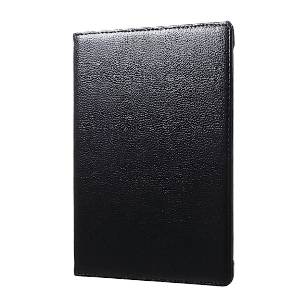Huawei MediaPad M5 Lite 360-graders litchi læderetui - Sort Black