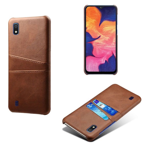 Dual Card Samsung Galaxy A10 cover - Brun Brown