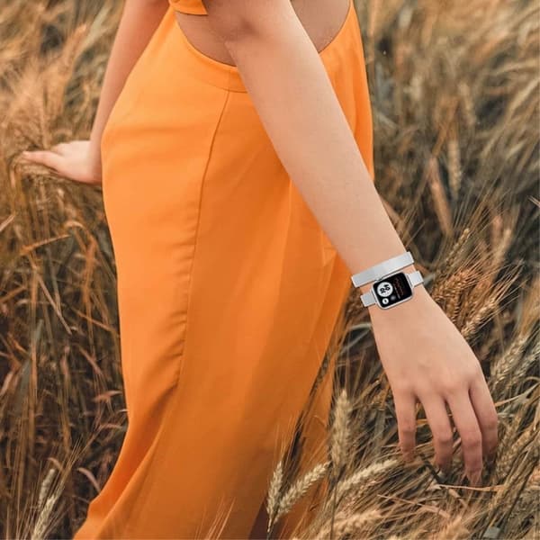 Apple Watch (41mm) klockarmband i äkta läder med dubbla öglor - Vit Vit