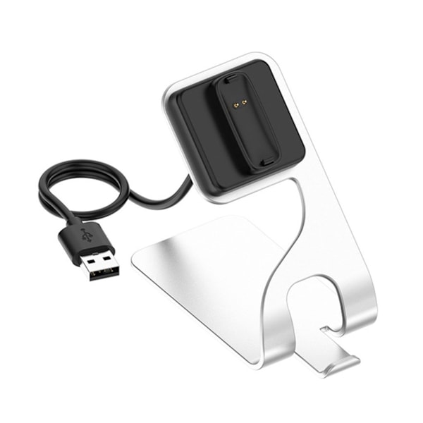 Fitbit Ace 3 / Inspire 2 ladestasjon - Sølv Silver grey