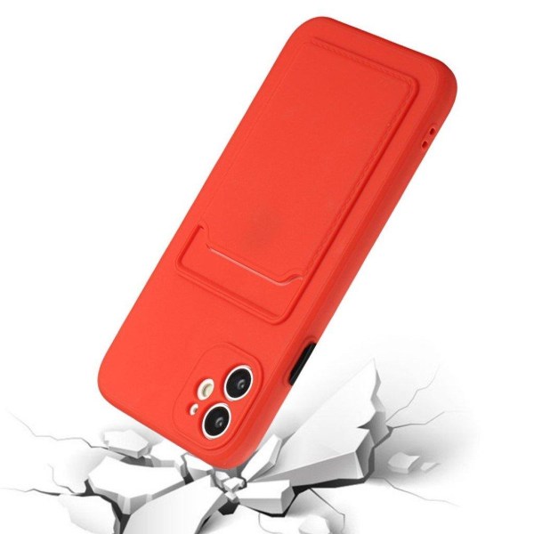 Card Holder Suojakuori For iPhone 12 Mini - Punainen Red