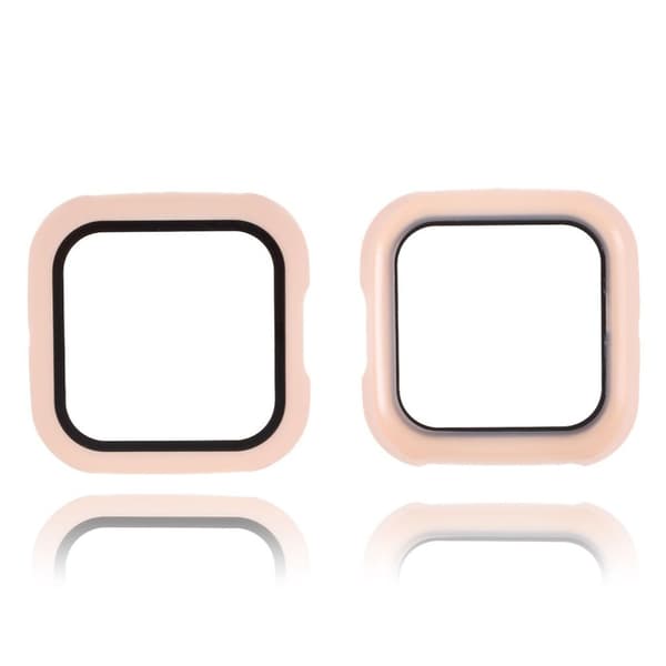 Fitbit Versa 2 stylish frame with tempered glass - Beige Brun