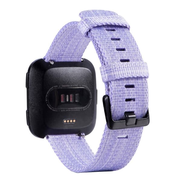 Fitbit Versa / Versa Lite nylon korvaava ranneke - Violetti Purple