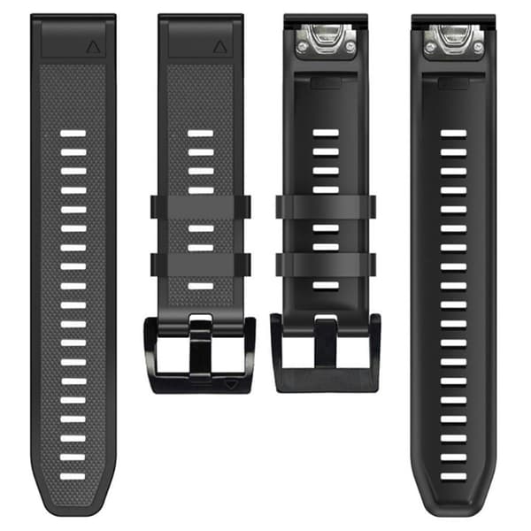 26 mm dobbeltfarvet urrem til Garmin-ur - Carbon Aske / Sort Black