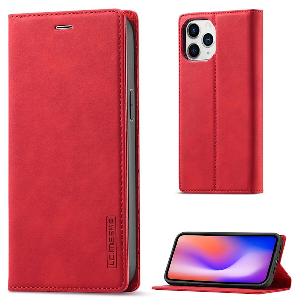 LC.Imeeke iPhone 13 Pro Max Läppäkotelo - Punainen Red