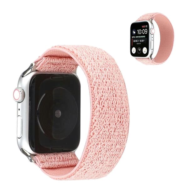 Apple Watch Series 6 / 5 44mm klæde mønster rem - pink Pink