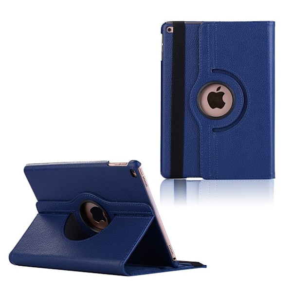 iPad (2017) stilrent og sikkert læder etui - Mørkeblå Blue