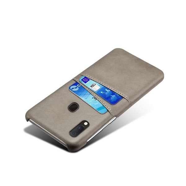 Samsung Galaxy A20e skal med korthållare - Silver/Grå Silvergrå