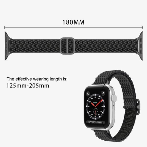 Apple Watch (41mm) nylon-urrem i bølgestil - Militærgrøn Green