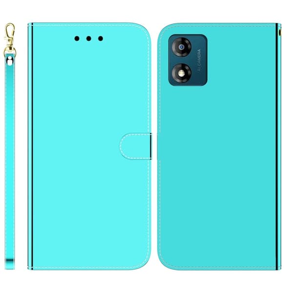 Mirror Motorola Moto E13 Läppäkotelo - Syaani Green
