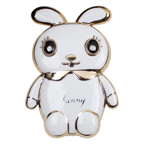 Universal electroplated cute rabbit phone kickstand - White White