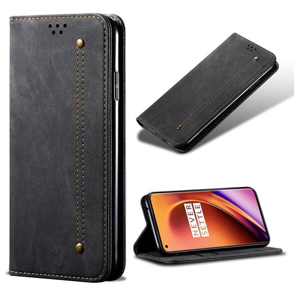 Jeans OnePlus 8 Flip Veske - Svart Black