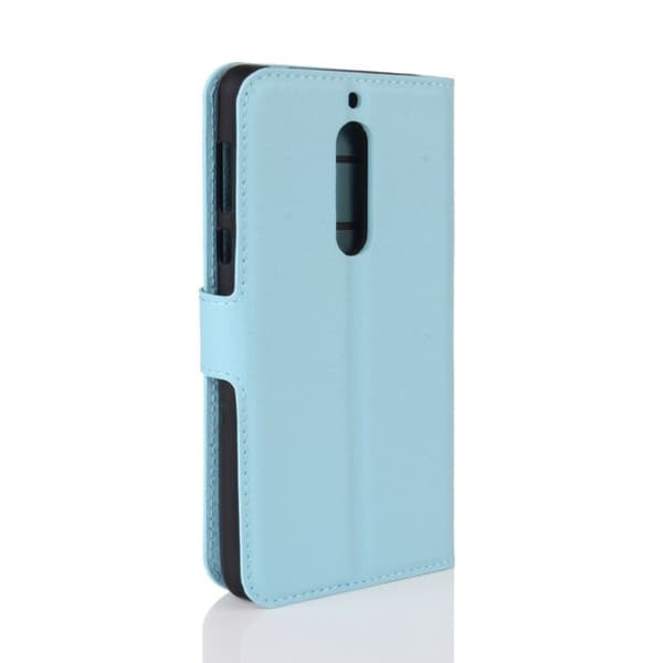 Nokia 5 litsitekstuurinen nahkakotelo - Ruskea Blue