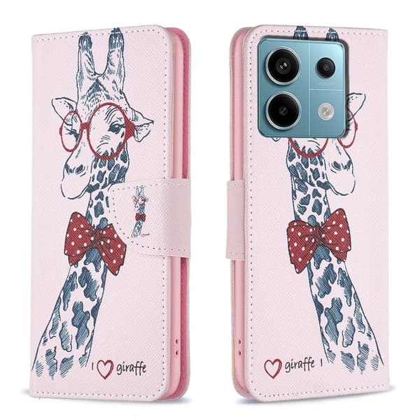 Wonderland Xiaomi Redmi Note 13 Pro 5G  flip etui - Giraf Pink