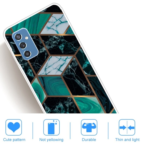Marble Samsung Galaxy M52 5G Etui - Smaragd Marmor Green