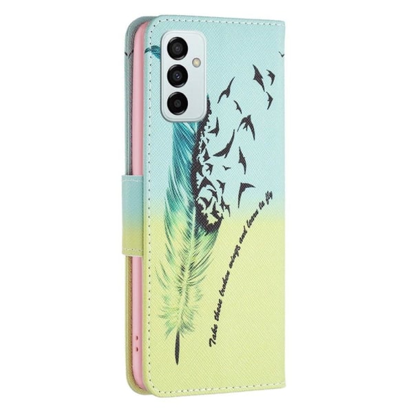 Wonderland Samsung Galaxy M23 flip kuoret - Sulka Green