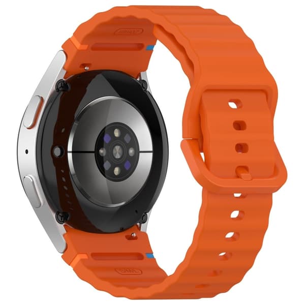 Samsung Galaxy Watch FE / Watch7 40mm 44mm Silikon Wave Texture Erstatningsarmbånd - Oransje Orange