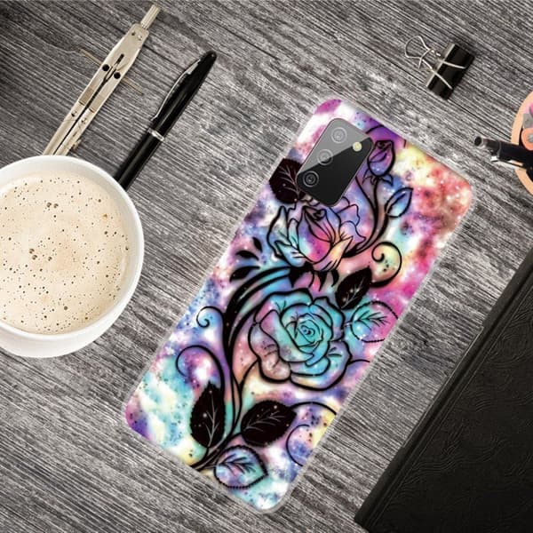 Deco Samsung Galaxy A02s Etui - Blomst og Blad Multicolor