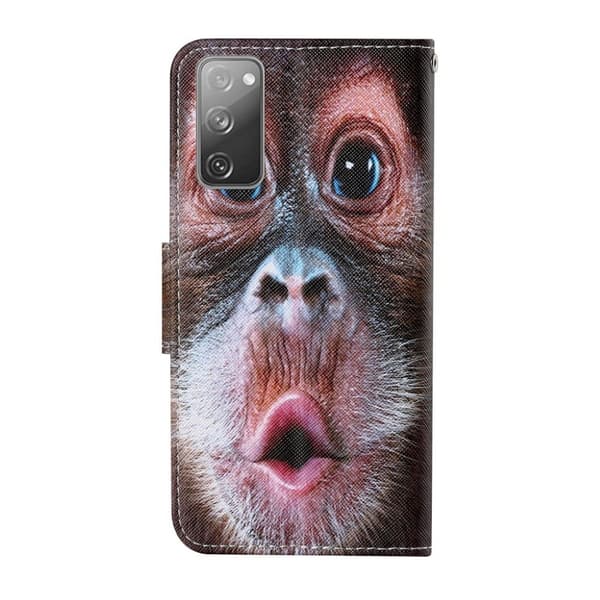 Wonderland Samsung Galaxy S20 FE 5G / S20 Fe Flip Etui - Monkey Brown