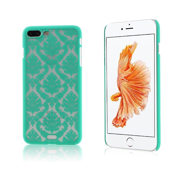 Nyström Blommönster Plastskal till iPhone 7 Plus / 8 Plus - Cyan Grön