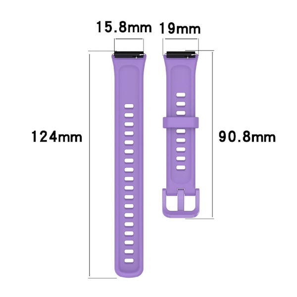 Huawei Band 7 Silicone Watch Band Solid Color Replacement Strap - Navy Blue Green