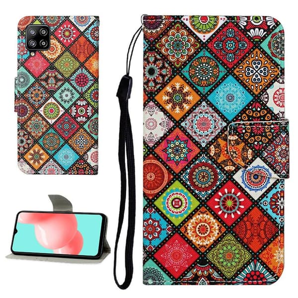 Wonderland Samsung Galaxy A22 4G Flip Etui - Mandala Blomst Multicolor