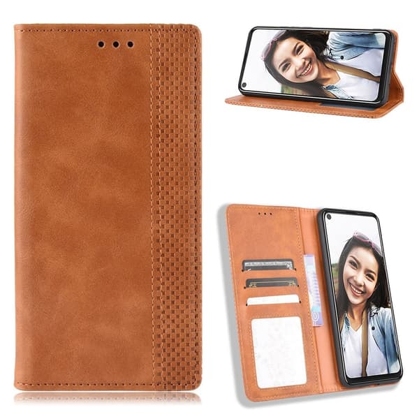 Bofink Vintage HTC U20 5G nahkakotelo - Ruskea Brown