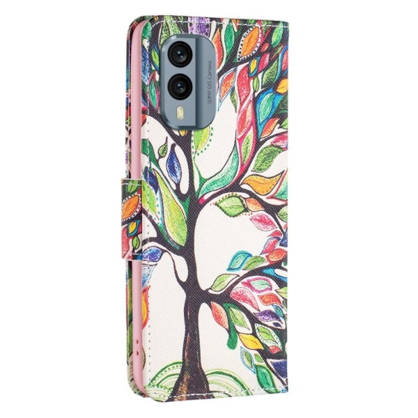 Wonderland Nokia X30 Flip Etui - Life Træ Multicolor