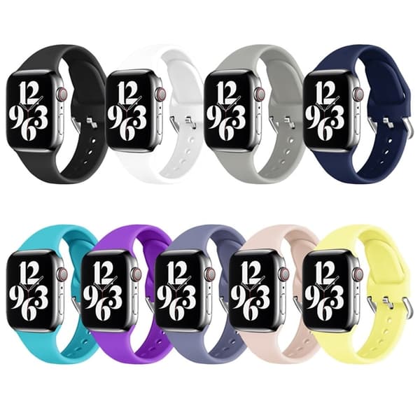 Apple Watch (41 mm) silikoneurrem med justerbart pin-spænde - Hvid White