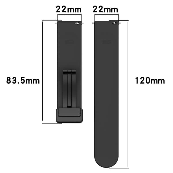 Huawei / Samsung Universal 22mm Smartwatch Strap Magnetisk Folding Buckle Silicone Band - Lyserød Pink
