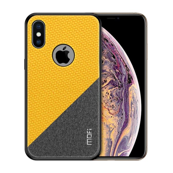 MOFI iPhone XS Honor Series hybridfodral i läder - Gul Gul
