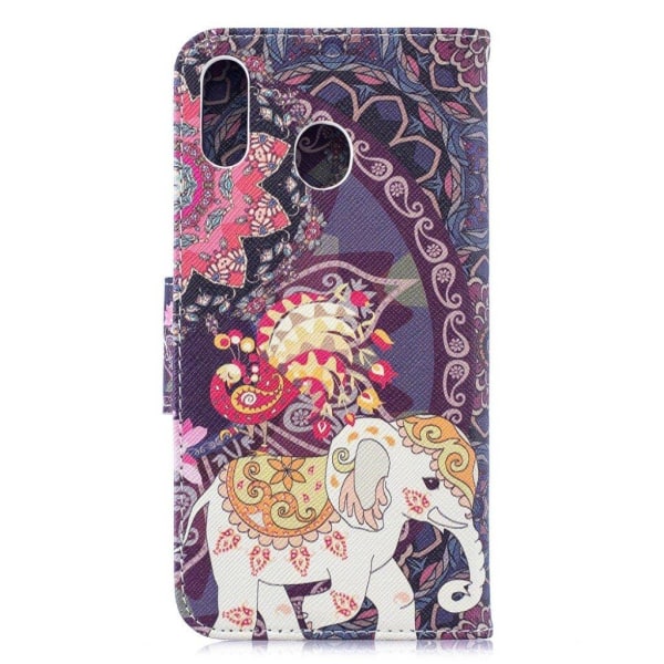 Wonderland Samsung Galaxy M20 kotelot - Kukka ja Norsu Multicolor