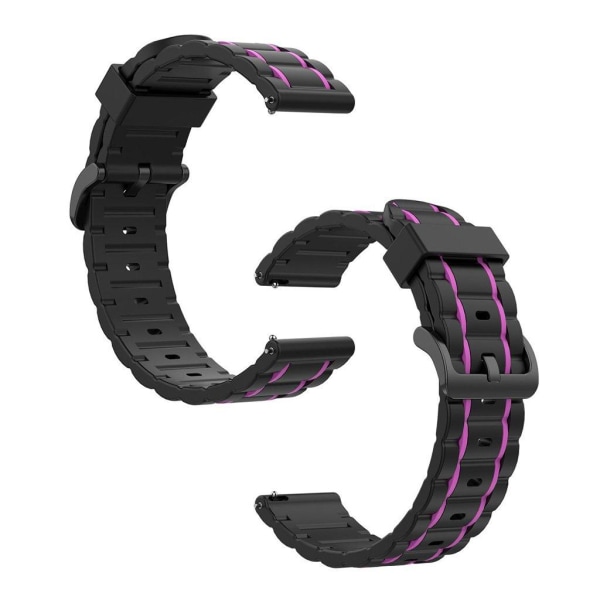 Wavy silicone watch band for Garmin watch - Purple Lila