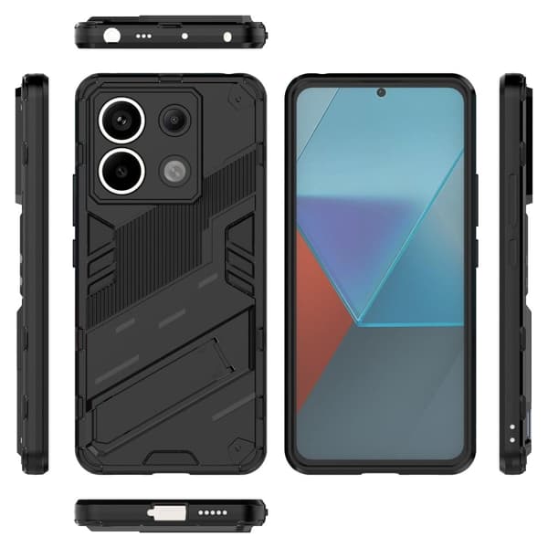 Støtsikkert hybriddeksel med et moderne preg for Xiaomi Redmi Note 13 Pro 5G  - Svart Black