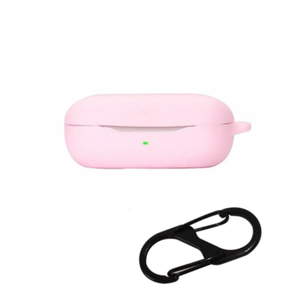 Huawei FreeBuds SE silicone case with buckle - Pink Rosa