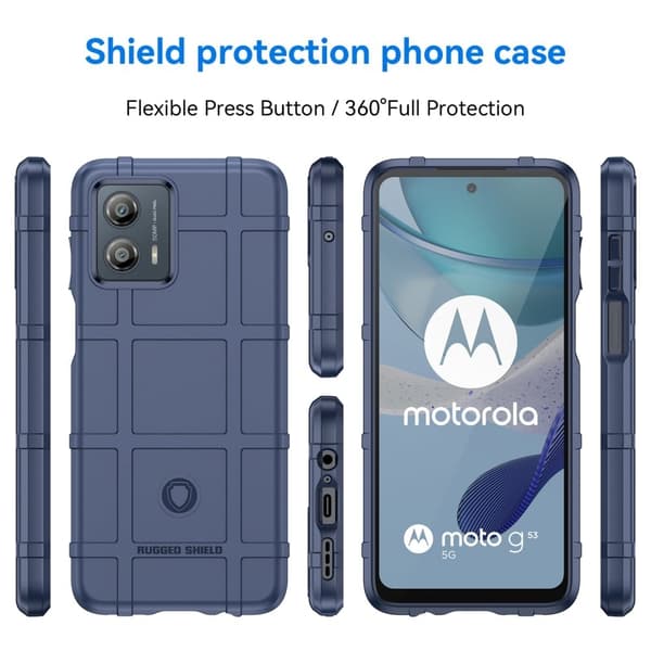 Rugged Shield Motorola Moto G53 skal - Blå Blå