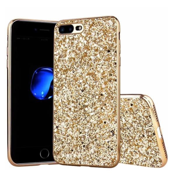 Glitter iPhone SE 2020 cover - Guld Gold