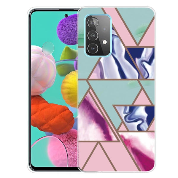 Deco Samsung Galaxy A73 Suojakotelo - Triangle Blitz Pattern Multicolor
