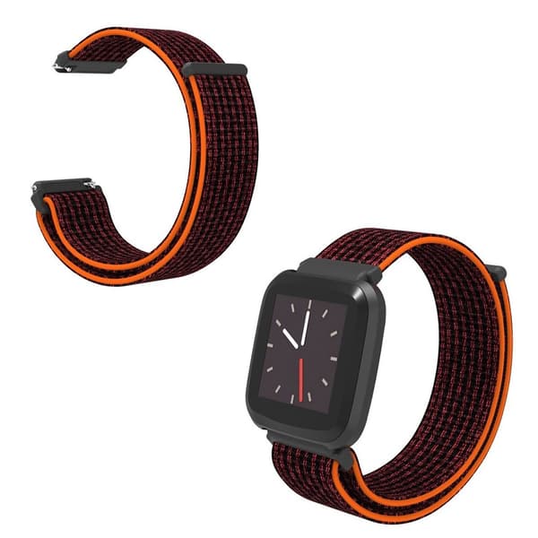 Fitbit Versa Lite tarranauha kellon ranneke   - Musta / Oranssi Multicolor