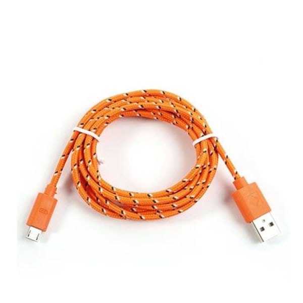 Universel 2m Micro USB Kabel til Android Smartphones - Orange Orange