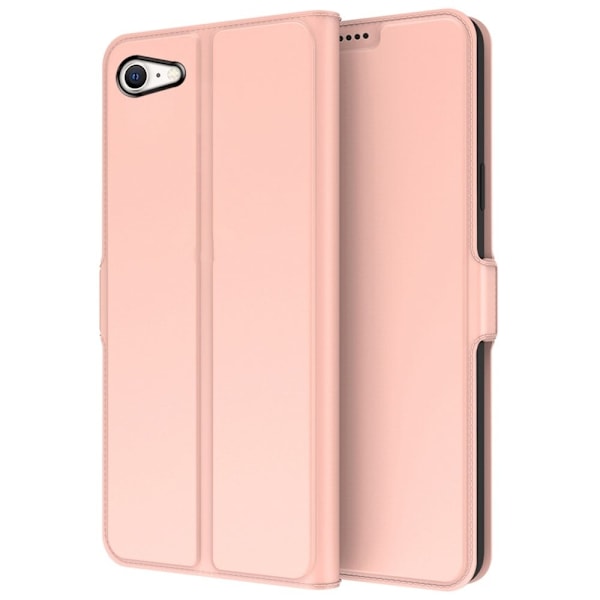 Smidigt och tunt PU-läder iPhone SE (2022) / iPhone SE 2020 / iPhone 7 fodral - Rosa Rosa