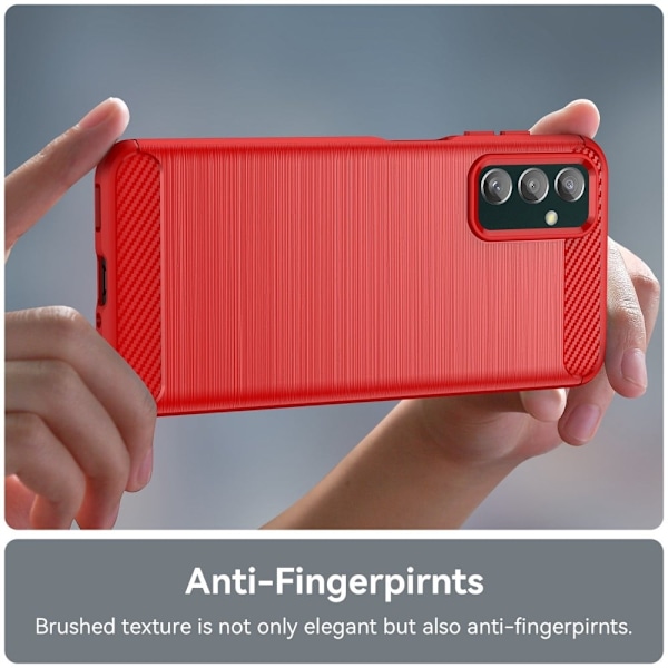 Carbon Flex Suojakotelo Samsung Galaxy M13 4g / F13 / M23 - Punainen Red