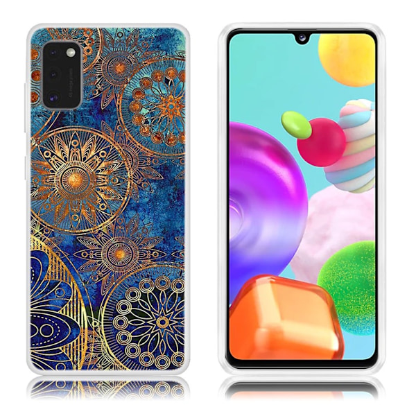 Deco Samsung Galaxy A41 skal - Guldblomma multifärg